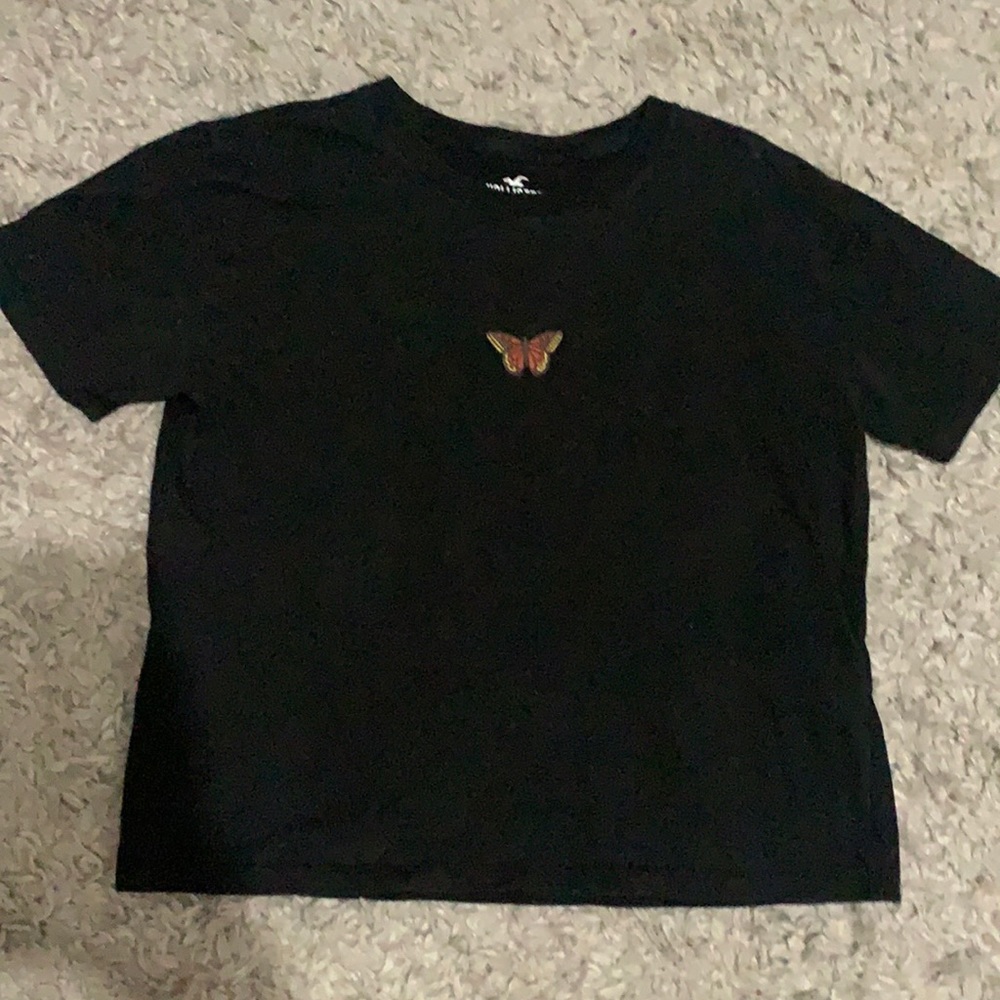 Black butterfly t-shirt